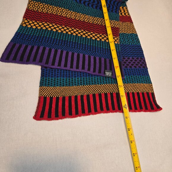 SOLMATE Boho UNISEX Multicolor Multi Patterns Recycled Knit Scarf New NO Tags! - Picture 13 of 14